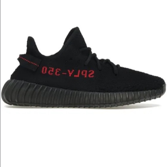 Adidas Yeezy Boost 350 V2 “BRED” Black & Red Sneakers - Picture 1 of 3